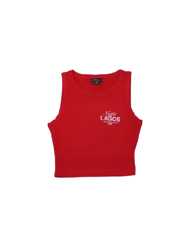 NIL RED CROPPED TANK TOP